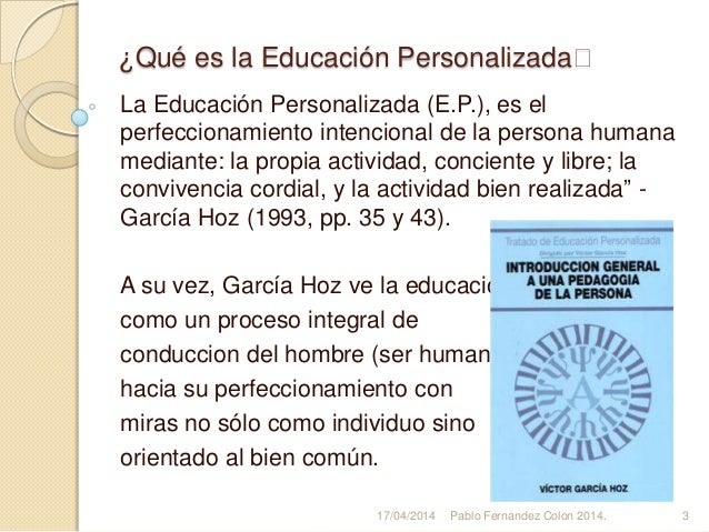 educacion personalizada victor garcia hoz